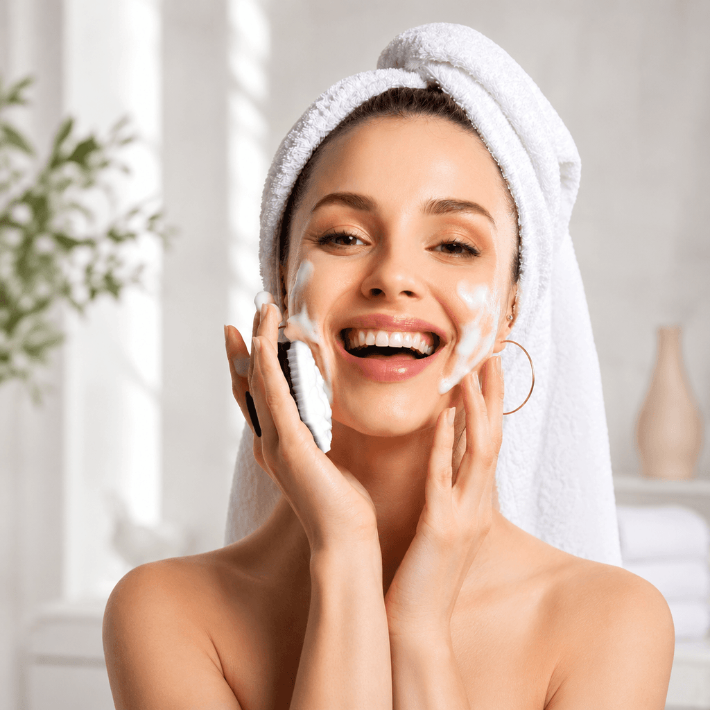 Silicone Facial Cleansing Brush – Deep Pore Exfoliator for Soft, Glowing Skin