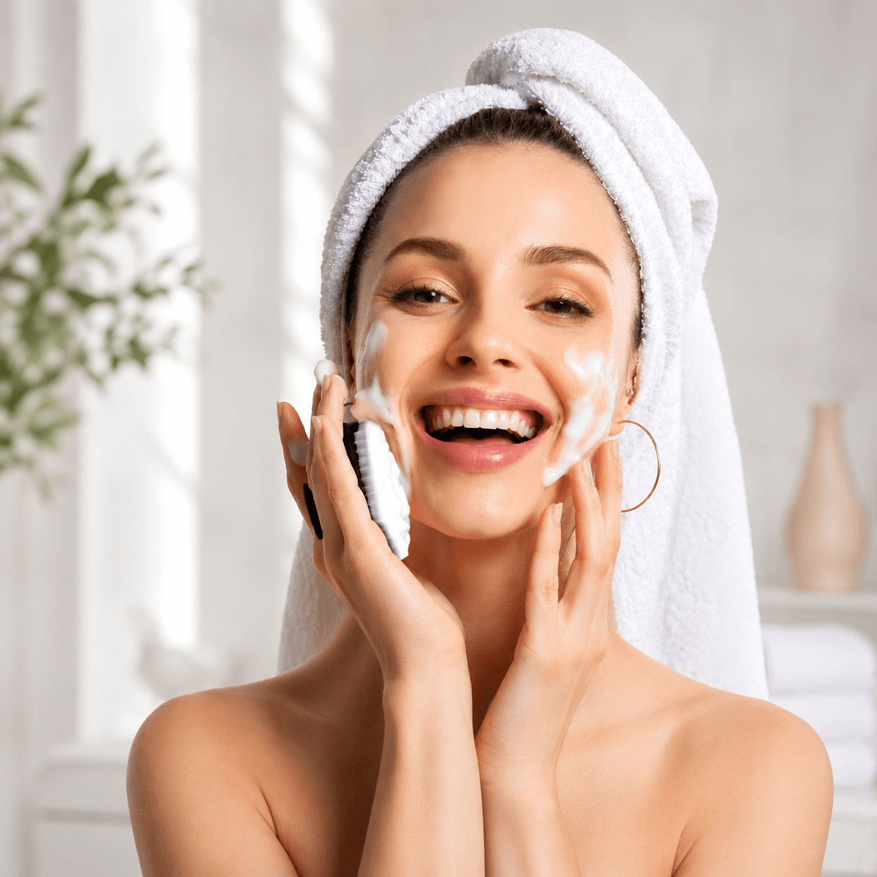 Silicone Facial Cleansing Brush – Deep Pore Exfoliator for Soft, Glowing Skin