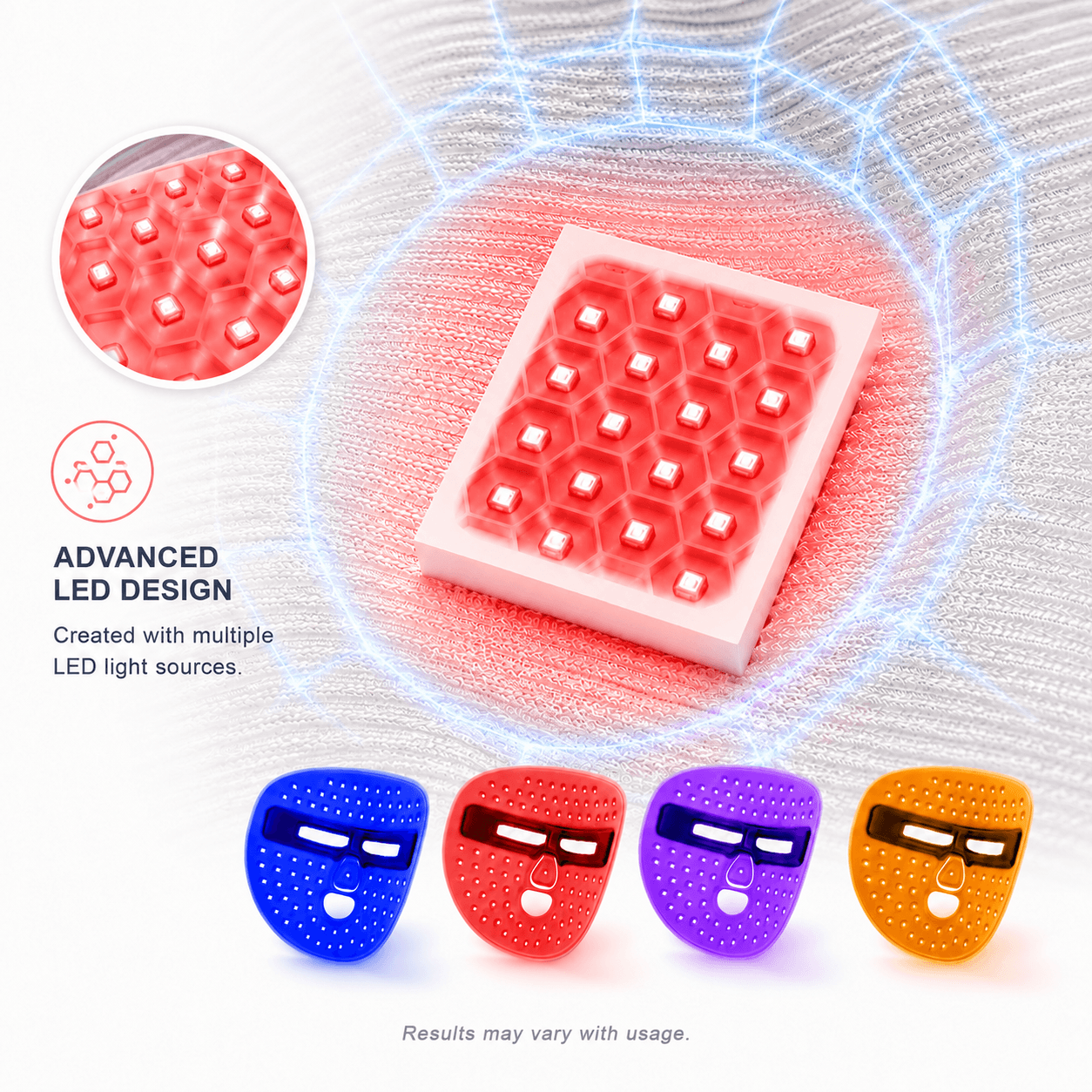 Get your GLOW with the 4-mode LED Light Therapy Mask